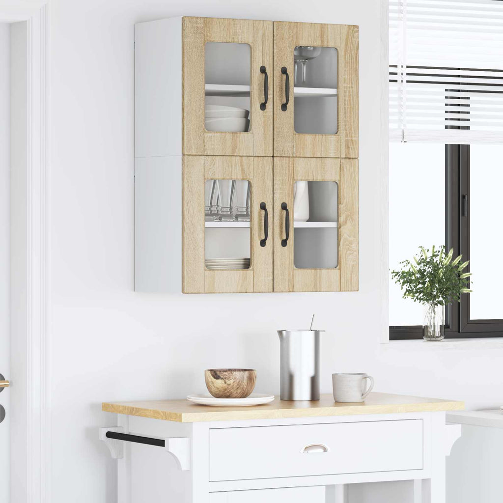 Kitchen Cabinet with Shelf 2 pcs Sonoma Oak 60 x 31 x 40 cm