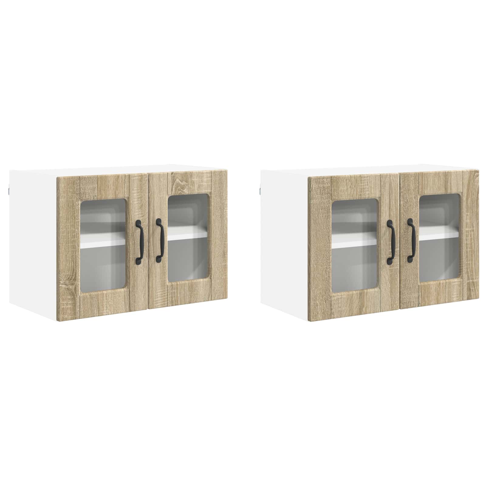 Kitchen Cabinet with Shelf 2 pcs Sonoma Oak 60 x 31 x 40 cm