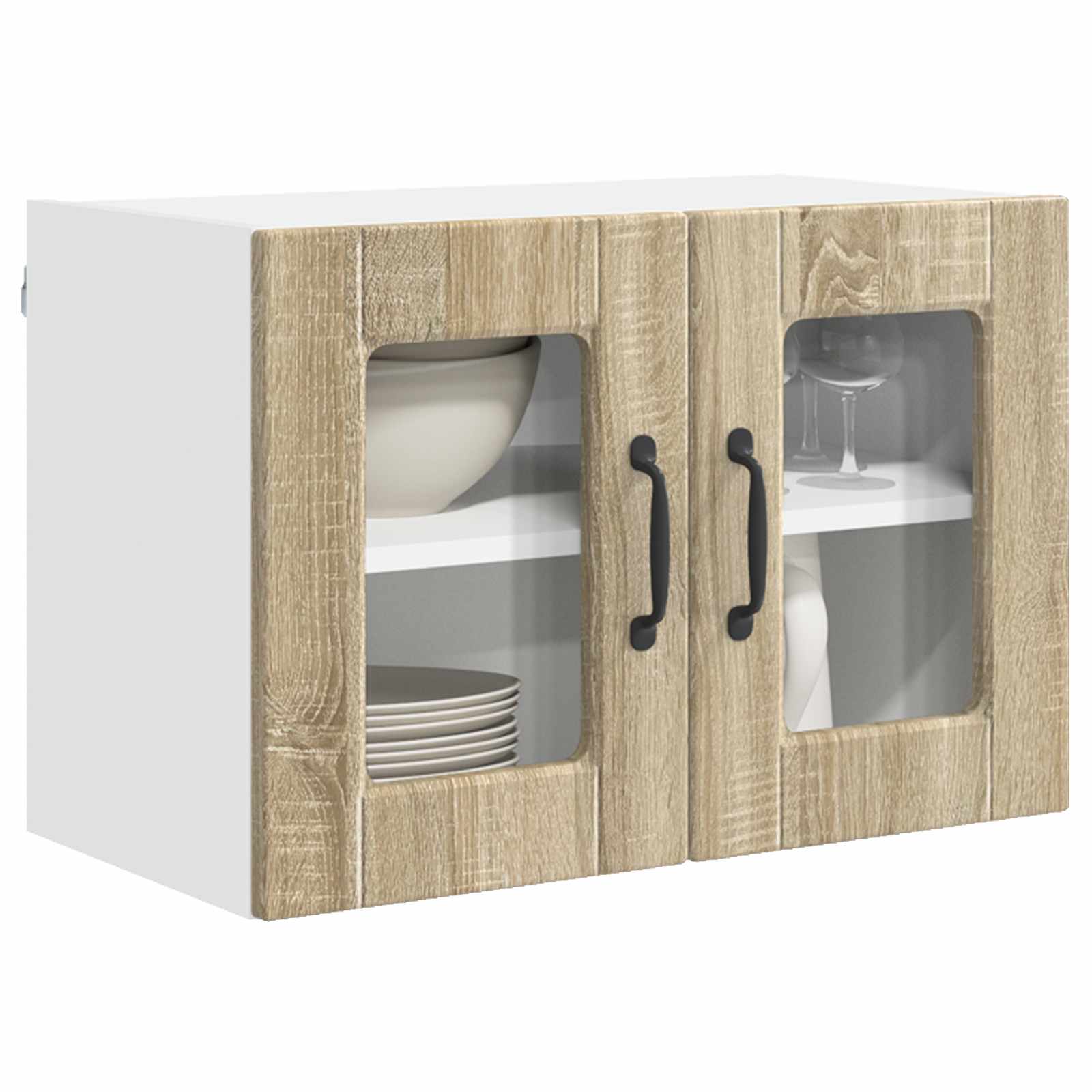 Kitchen Cabinet with Shelf 2 pcs Sonoma Oak 60 x 31 x 40 cm