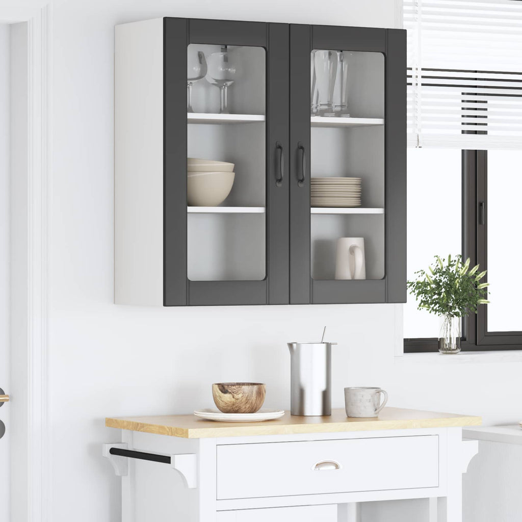 Kitchen Cabinet 2 pcs Black 40 x 31 x 80 cm Engineered Wood