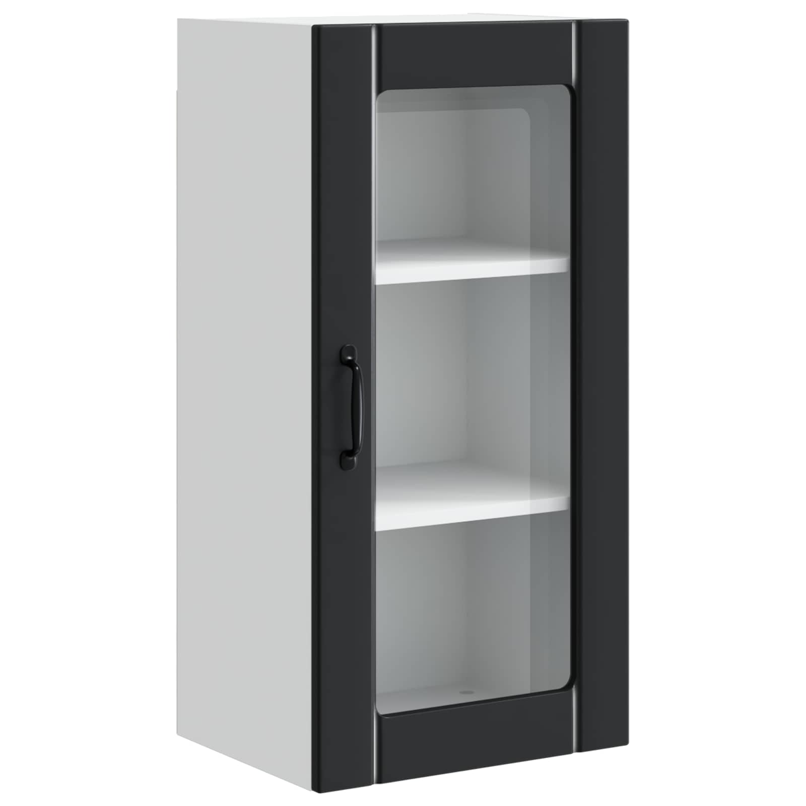 Kitchen Cabinet 2 pcs Black 40 x 31 x 80 cm Engineered Wood