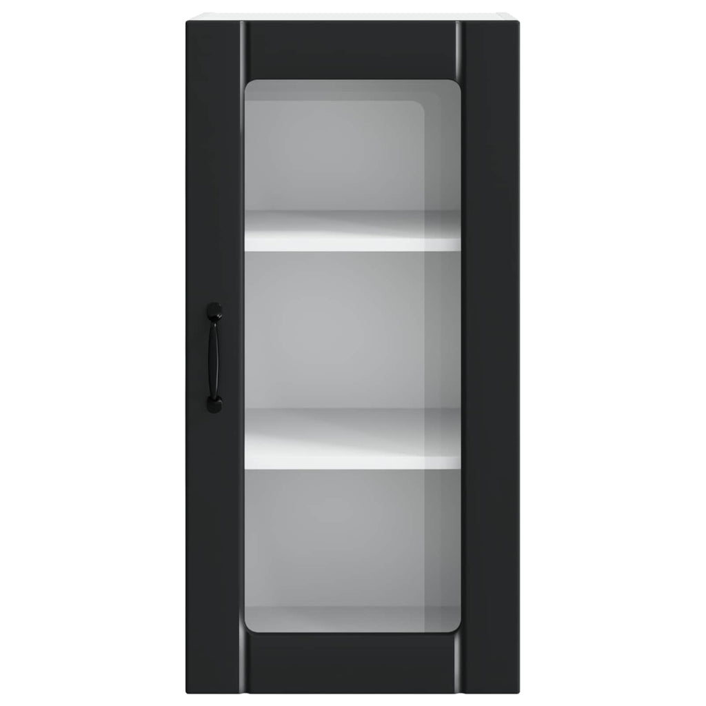 Kitchen Cabinet 2 pcs Black 40 x 31 x 80 cm Engineered Wood