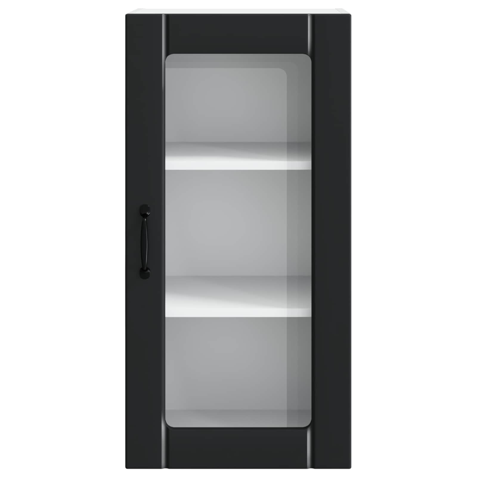 Kitchen Cabinet 2 pcs Black 40 x 31 x 80 cm Engineered Wood