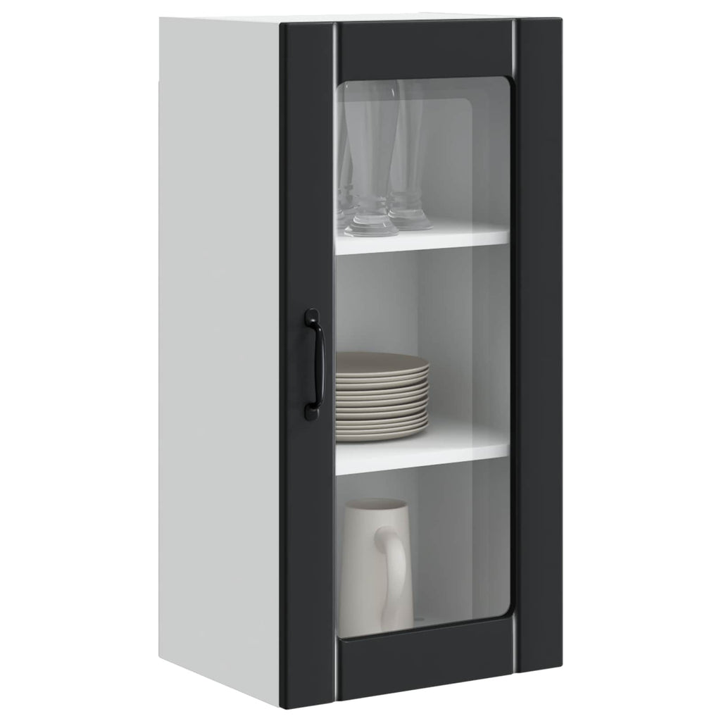 Kitchen Cabinet 2 pcs Black 40 x 31 x 80 cm Engineered Wood