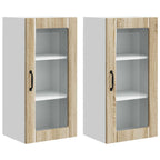 Kitchen Cabinet with Shelf 2 pcs Sonoma Oak 40 x 31 x 80 cm