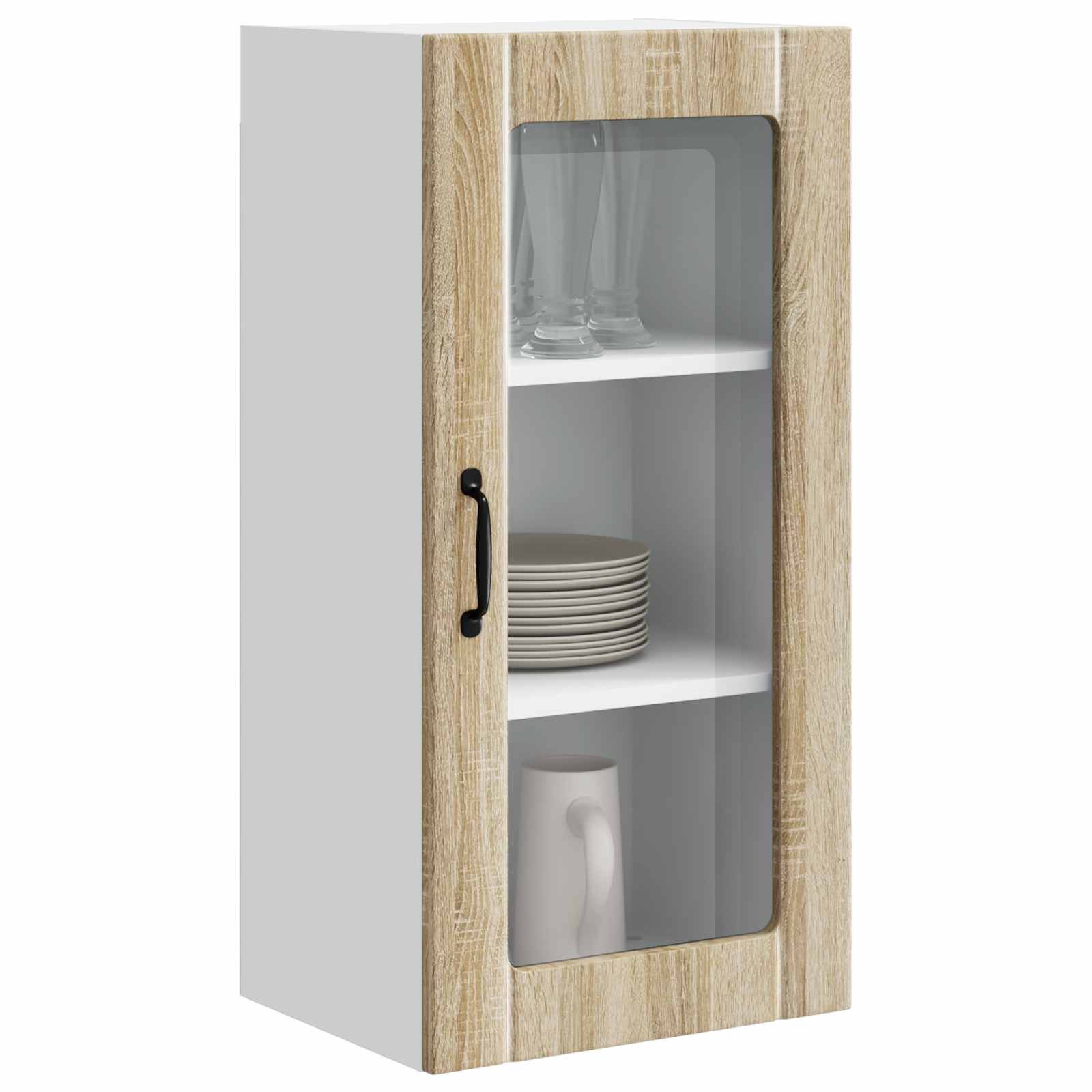 Kitchen Cabinet with Shelf 2 pcs Sonoma Oak 40 x 31 x 80 cm