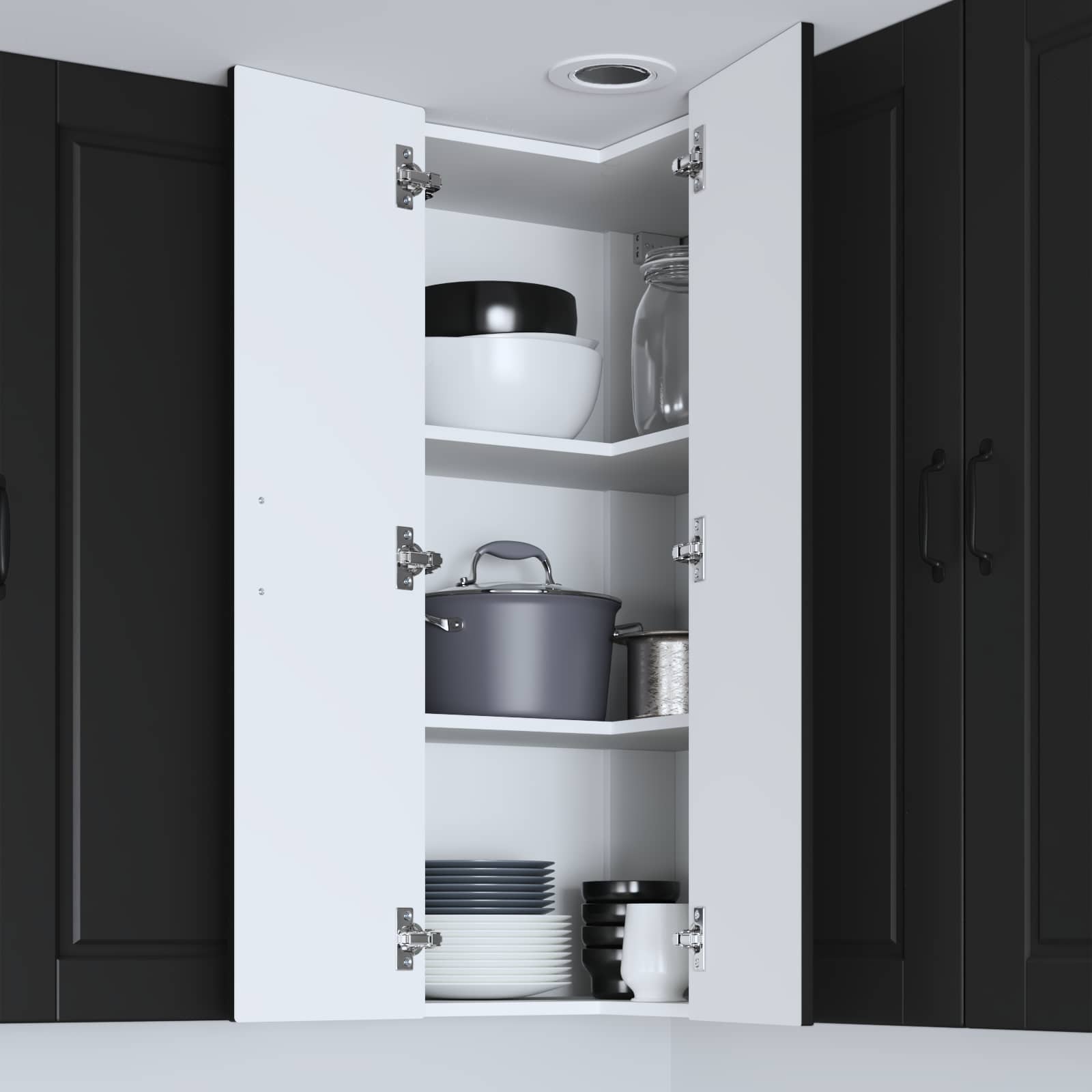 Kitchen Cabinet Black 57 x 57 x 100 cm Engineered Wood