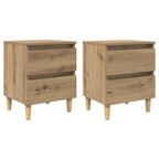 Bed Cabinets 2 pcs Artisan Oak 40 x 35 x 50 cm Engineered Wood