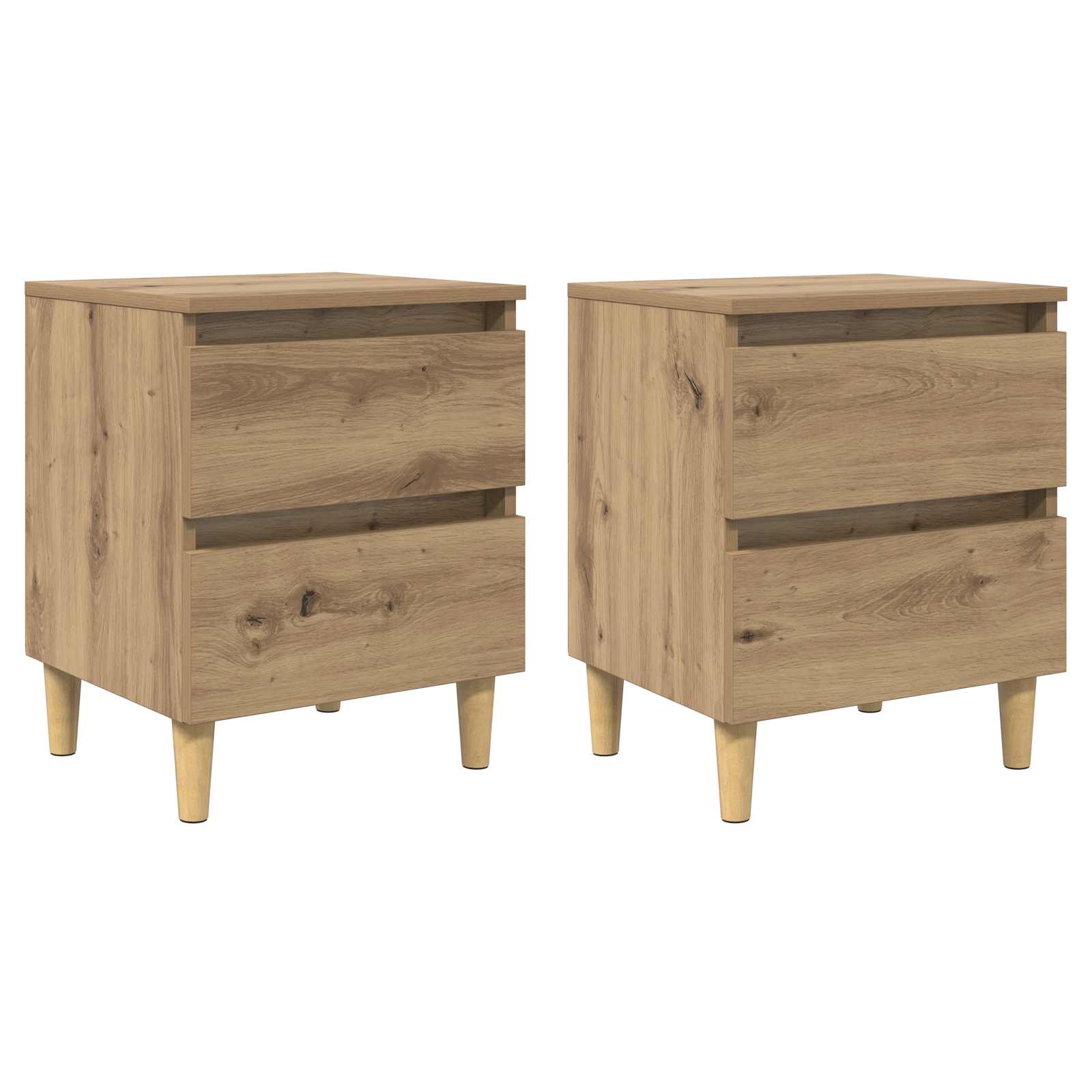 Bed Cabinets 2 pcs Artisan Oak 40 x 35 x 50 cm Engineered Wood