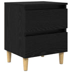 Bed Cabinets 2 pcs Black Oak 40 x 35 x 50 cm Engineered Wood