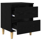 Bed Cabinets 2 pcs Black Oak 40 x 35 x 50 cm Engineered Wood