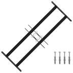 Window Grille Black 76 x 30 cm Powder-Coated Steel