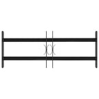 Window Grille Black 76 x 30 cm Powder-Coated Steel