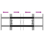 Window Grille Black 76 x 30 cm Powder-Coated Steel