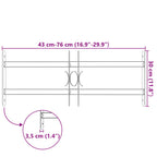 Window Grille Black 76 x 30 cm Powder-Coated Steel