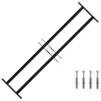 Window Grille Black 115 x 30 cm Powder-Coated Steel