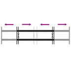 Window Grille Black 115 x 30 cm Powder-Coated Steel