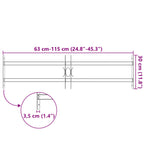 Window Grille Black 115 x 30 cm Powder-Coated Steel