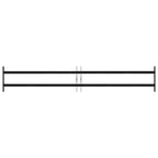 Window Grille Black 176 x 30 cm Powder-Coated Steel