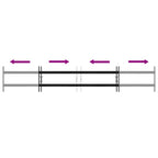 Window Grille Black 176 x 30 cm Powder-Coated Steel