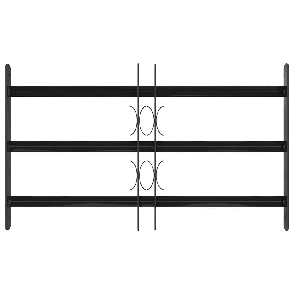 Window Grille Black 75.5 x 45 cm Powder-Coated Steel