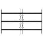 Window Grille Black 75.5 x 45 cm Powder-Coated Steel