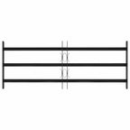 Window Grille Black 116 x 45 cm Powder-Coated Steel
