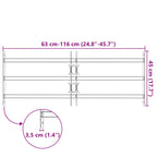 Window Grille Black 116 x 45 cm Powder-Coated Steel