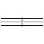 Window Grille Black 174 x 45 cm Powder-Coated Steel