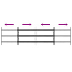 Window Grille Black 174 x 45 cm Powder-Coated Steel