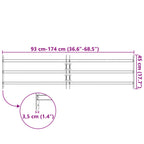 Window Grille Black 174 x 45 cm Powder-Coated Steel