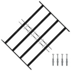 Window Grille Black 75.5 x 60 cm Powder-Coated Steel