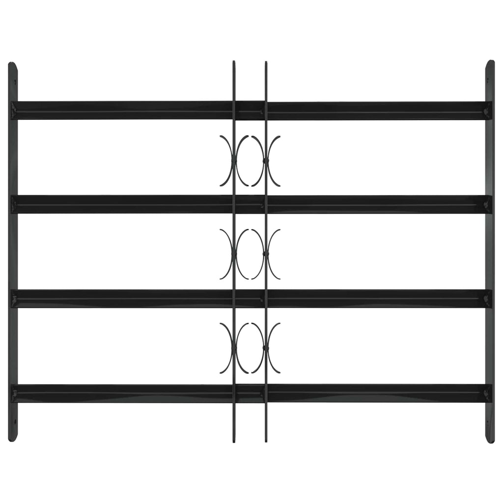 Window Grille Black 75.5 x 60 cm Powder-Coated Steel