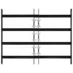 Window Grille Black 75.5 x 60 cm Powder-Coated Steel