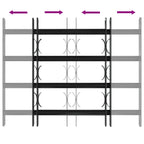 Window Grille Black 75.5 x 60 cm Powder-Coated Steel