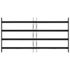Window Grille Black 115 x 60 cm Powder-Coated Steel