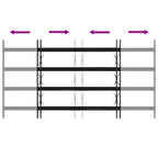 Window Grille Black 115 x 60 cm Powder-Coated Steel