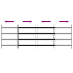 Window Grille Black 175 x 60 cm Powder-Coated Steel