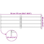 Window Grille Black 175 x 60 cm Powder-Coated Steel