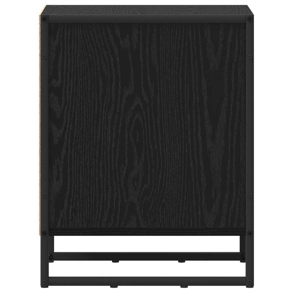 Bedside Table Black Oak 39.5 x 30 x 50 cm Engineered Wood