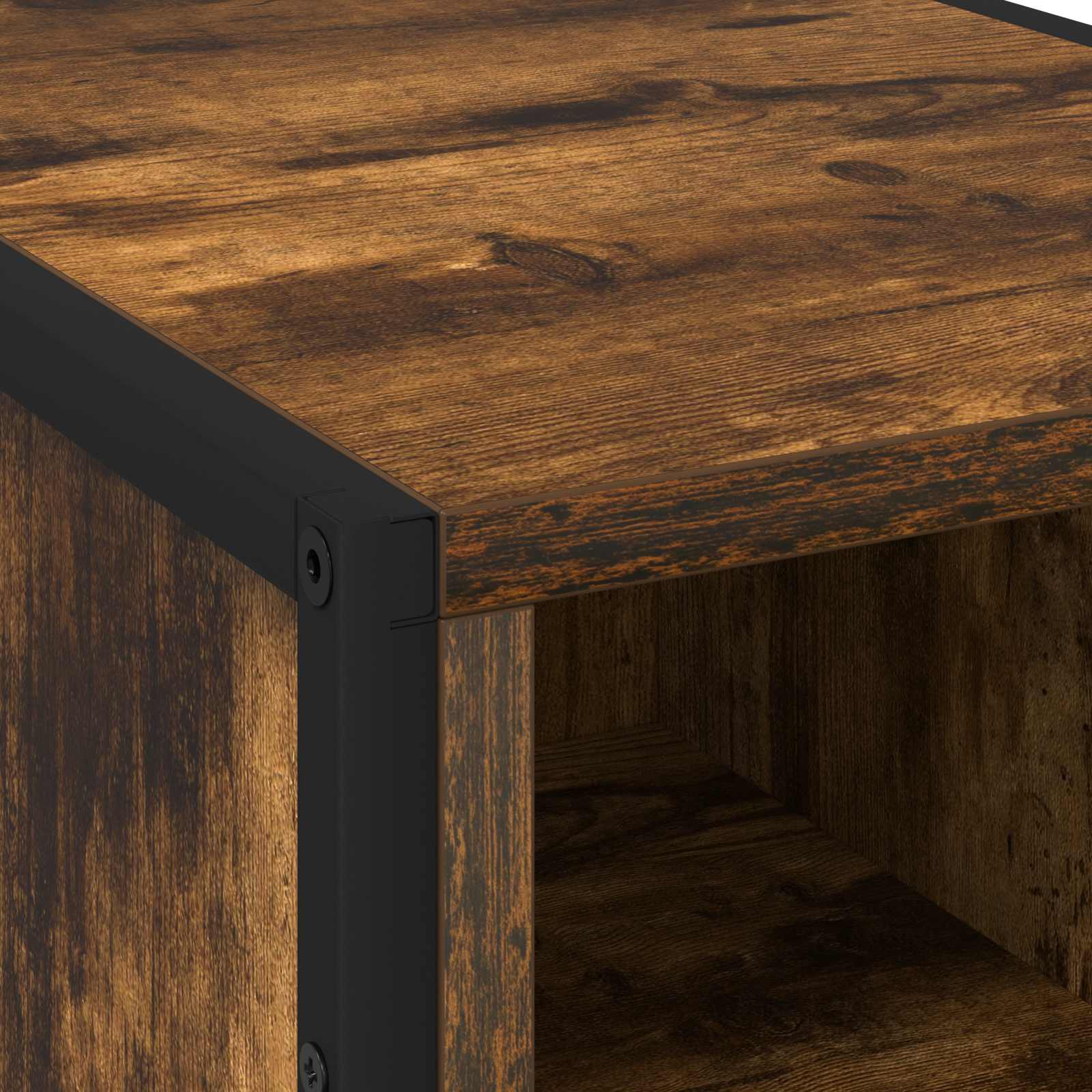 Bedside Table Smoke Oak 39.5 x 30 x 50 cm Engineered Wood