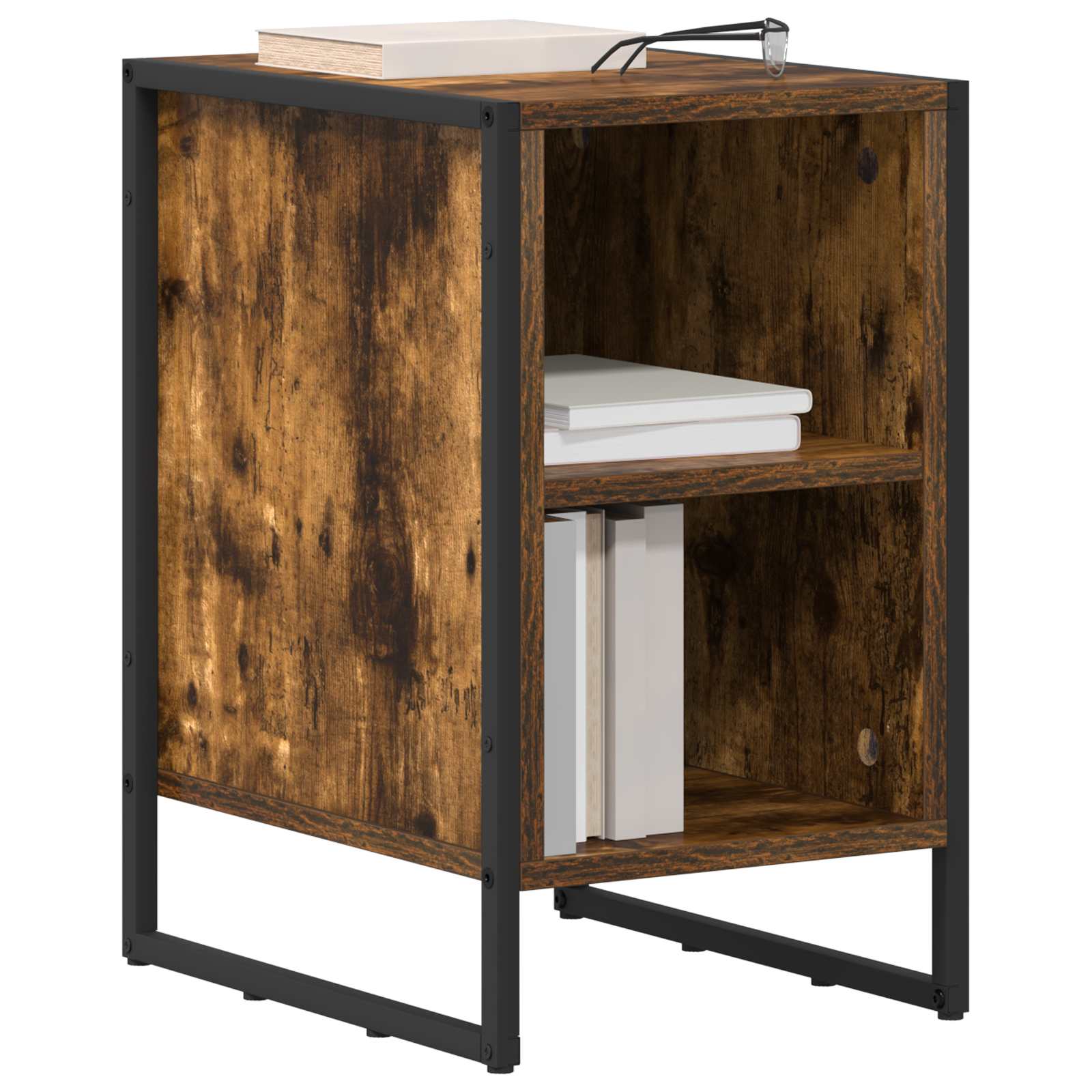 Bedside Table Smoke Oak 39.5 x 30 x 50 cm Engineered Wood