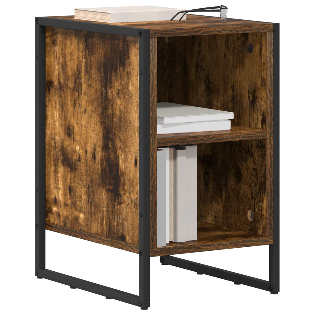 Bedside Table 2 pcs Smoke Oak 39.5 x 30 x 50 cm Engineered Wood