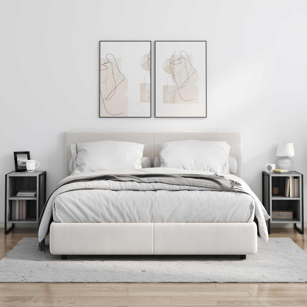 Bedside Table 2 pcs Grey Sonoma 39.5 x 30 x 50 cm