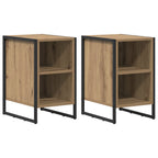 Bedside Table 2 pcs Artisian Oak 39.5 x 30 x 50 cm