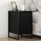 Bedside Table Black Oak 39.5 x 30 x 50 cm Engineered Wood