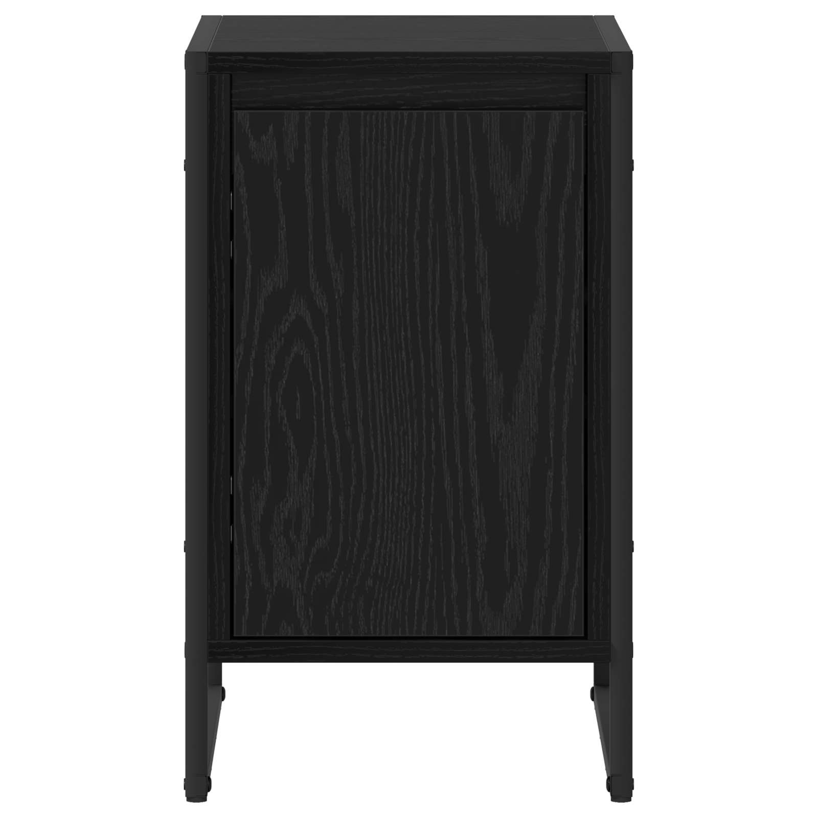 Bedside Table Black Oak 39.5 x 30 x 50 cm Engineered Wood
