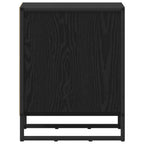 Bedside Table Black Oak 39.5 x 30 x 50 cm Engineered Wood