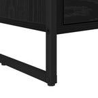 Bedside Table 2 pcs Black Oak 39.5 x 30 x 50 cm Engineered Wood