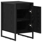 Bedside Table 2 pcs Black Oak 39.5 x 30 x 50 cm Engineered Wood